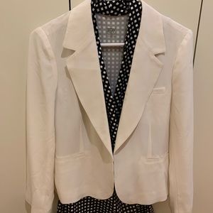 Joie ivory silk blazer, size 6.
